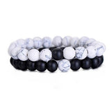 bracelet de distance en howlite pour couple