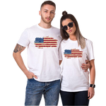 T-shirts pour couple USA