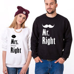 Les Pulls assortis Couple Mr. Right Mrs. Always Right