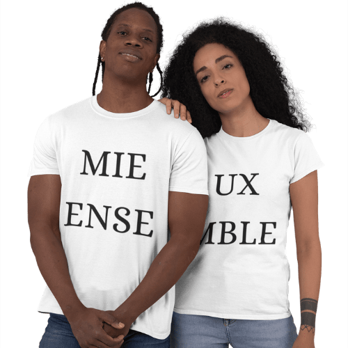 les 2 T Shirts Couple Mieux ensemble contre le racisme