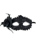 Masque brillant fleur noire