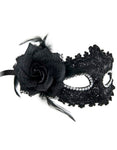 Masque brillant fleur noire