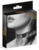 Bijoux Pour Toi : collier cuir noir anneau métal