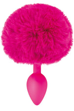 Sextoys : plug fuschia pompon confort