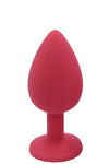 De plug rouge avec bijou cristal design