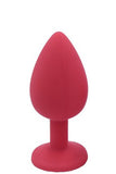 De plug rouge avec bijou cristal design