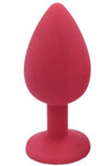 De plug large rouge avec bijou cristal tendance