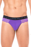 String violet dentelle douce et délicate pour homme