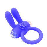 Anneau Vibrant Bleu aux Oreilles de Lapin