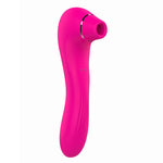 Vibromasseur 2 en 1 avec partie stimulation clitoridienne et partie vibration gode