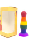 Grossiste plug anal ventouse multicolore pride douillet