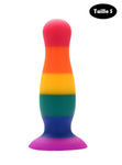 Grossiste plug anal ventouse multicolore pride douillet