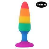 Grossiste plug anal multicolore pride traditionnel