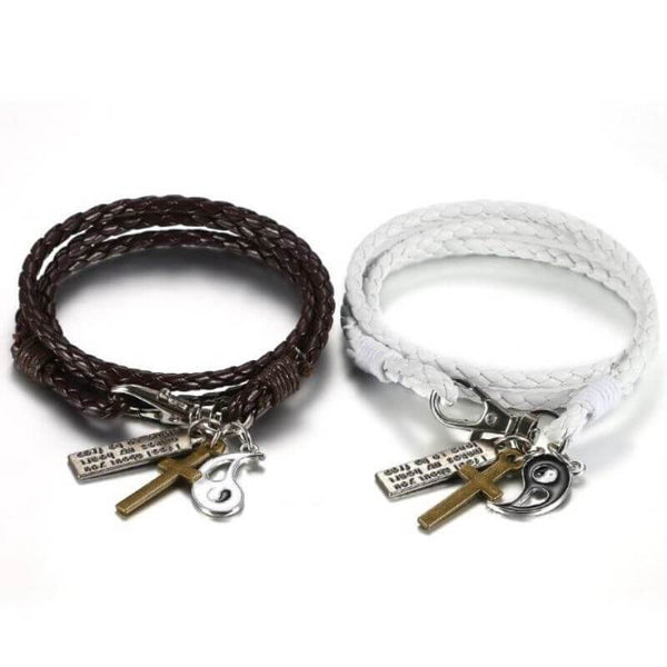 Bracelet Noir Et Blanc Couple En Couple En couple