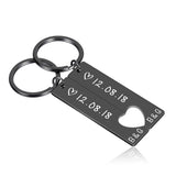 Porte-clés date couple couleur noir