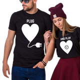 Les deux t-shirts assortis pour couple plug and play