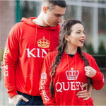sweat shirt king queen rouge