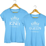 T-Shirt Couple <br> King Queen 100% Marseille