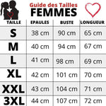Guide des tailles t-shirt couple dad mom