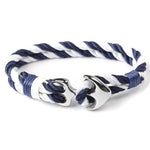 bracelet couple ancre bleu et blanche