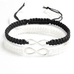bracelet couple infini noir et blanc