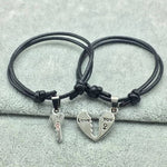 bracelet clé et coeur pour couple