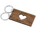 Porte-clés coeur en bois
