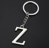 Porte-clés couple lettre "Z" argentée