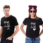 Les 2 T-shirt Couple Formule de l'Amour vêtements de couple pas cher
