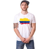 tee shirts pour couple assortis drapeau colombien 