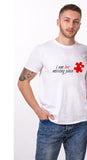 Les 2 T-shirt Couple Puzzle Homme blanc coton et Polyester