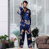modele pyjamas pour couple modele homme bleu soie