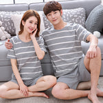 pyjamas couple ete gris