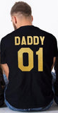 Les 2 T-shirt Couple Daddy 01/Mommy 02 Homme Noir