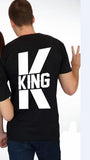 Les 2 T-shirt Couple Queen&King Noir Homme