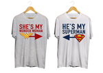 Les deux tee shirts pour super couple pas cher