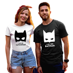 les 2 t-shirts assortis pour couple Batman et Catwoman