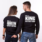Les 2 Pulls Couple King&Queen pas cher