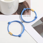 bracelets pour couple grave bleu