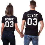 tee-shirt couple bonnie and clyde