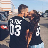t-shirt couple bonnie and clyde