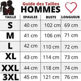 Guide pour la taille du t-shirts assorti sexy couple Hommes